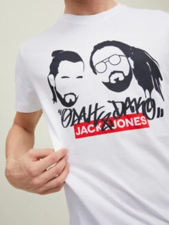 Jack & Jones Tee-shirt Grafitti -Mode Vêtements Magasin 12211020 white w faces jack jones 3
