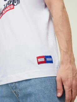 Jack & Jones Tee-shirt Grafitti -Mode Vêtements Magasin 12211020 white w faces jack jones 4