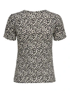 JACQUELINE DE YONG Tee Shirt Sandy -Mode Vêtements Magasin 15272691 tapioca leo black jacqueline de yong 3