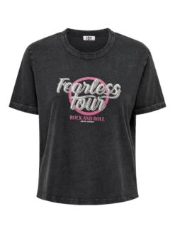 JACQUELINE DE YONG Tee Shirt Farock -Mode Vêtements Magasin 15295583 black fearless tour jacqueline de yong 2