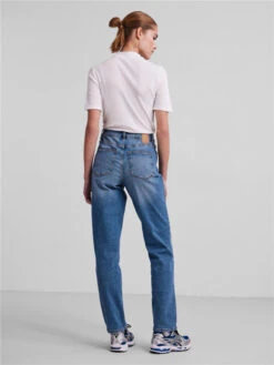 Pieces Jean Luna Straight -Mode Vêtements Magasin 17120957 medium blue denim pieces 4