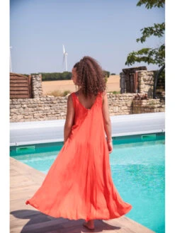 Robe Milena -Mode Vêtements Magasin 18011 orange atelier de mila 4