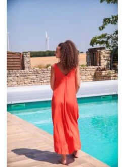 Robe Milena -Mode Vêtements Magasin 18011 orange atelier de mila 5