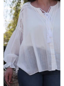 Chemise Noelie -Mode Vêtements Magasin 2095 blanc w studio 4