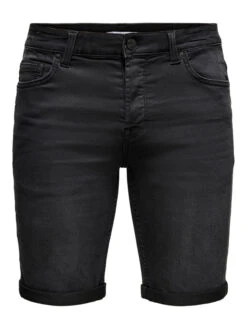 Only & Sons Short Reg -Mode Vêtements Magasin 22018581 black denim only sons 3