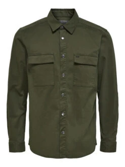 Only & Sons Chemise Manches Longues -Mode Vêtements Magasin 22020742 olive night only sons 3