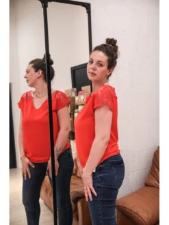 Unika Chemisier Amaria 6 Unika Chemisier Amaria -Mode Vêtements Magasin 3019 rouge unika 2