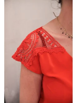 Unika Chemisier Amaria 7 Unika Chemisier Amaria -Mode Vêtements Magasin 3019 rouge unika 3