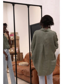 Chemise Sidonie -Mode Vêtements Magasin 31561 kaki wiya 2