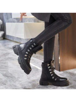 Bottines Patina -Mode Vêtements Magasin 5703 noir ideal shoes 2