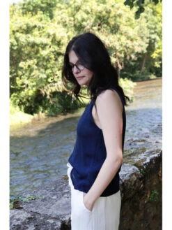 Débardeur Samuel -Mode Vêtements Magasin 5727 marine glossy 2