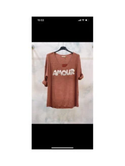 Tee Shirt Vintage Strass -Mode Vêtements Magasin 9583 terra cotta vintage dressing 2