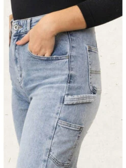 Jeans Cargo -Mode Vêtements Magasin hm6335 1 bleu clair hello miss 2