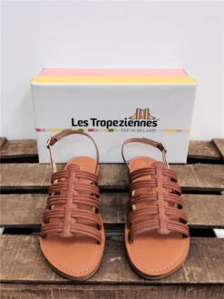 Les Tropeziennes Sandales Idaya -Mode Vêtements Magasin idaya tan les tropeziennes 2