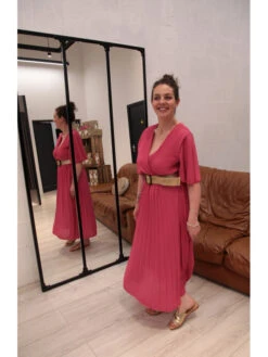 Robe Amelie -Mode Vêtements Magasin it4836 fushia in april 2