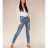 Jeans Taille Haute Revers Rachel