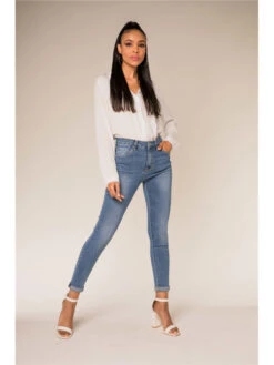 Jeans Taille Haute Revers Rachel