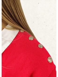 Pull Donna -Mode Vêtements Magasin mj95308 corail majolica 3