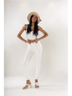 Pantalon Elyan -Mode Vêtements Magasin p106 1 blanc nina carter 2