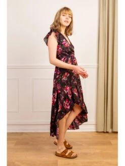 Robe Longue Heidi -Mode Vêtements Magasin r1998 noir violet in april 6