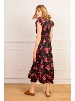 Robe Longue Heidi -Mode Vêtements Magasin r1998 noir violet in april 7