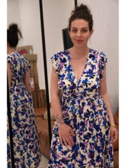 Robe Marie -Mode Vêtements Magasin r2756 bleu in april 2