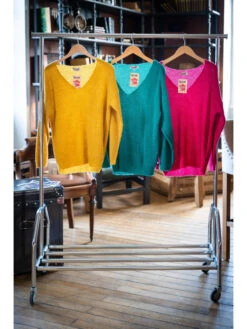 Pull Tasha -Mode Vêtements Magasin tasha framboise speak a la francaise 2